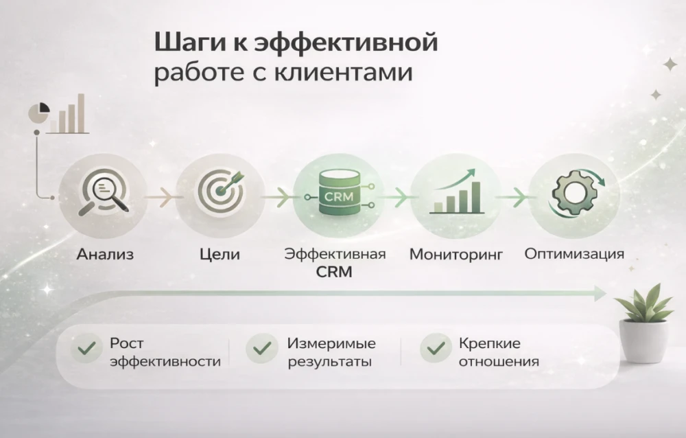 Инфографика: как эффективно организовать базу клиентов пошагово