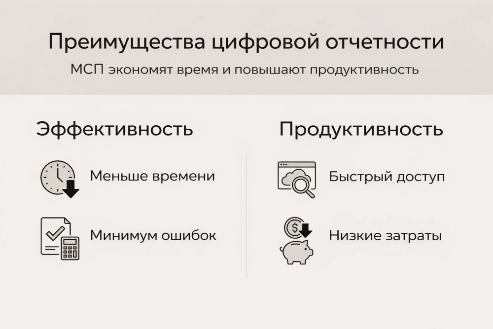 Инфографика: Преимущества цифровой отчетности для МСБ