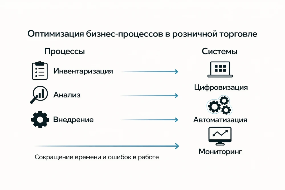 Инфографика: как повысить эффективность процесса продаж в ритейле – основные шаги и рекомендуемые решения