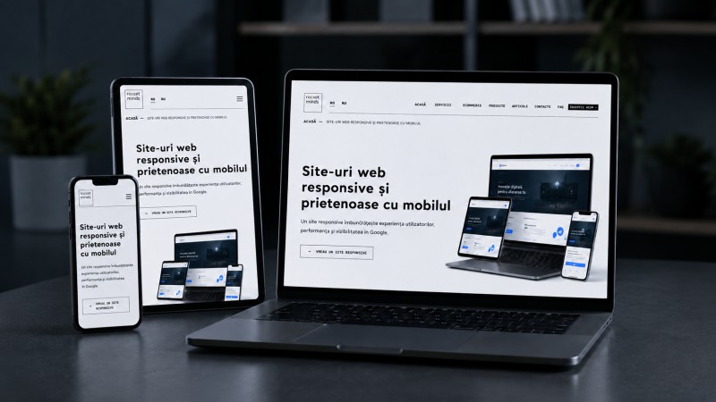 Site-uri web responsive și prietenoase cu mobilul | Rocket Minds