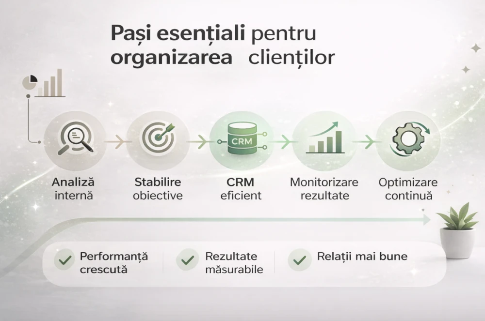 Infografic: cum să-ți organizezi eficient baza de clienți, pas cu pas