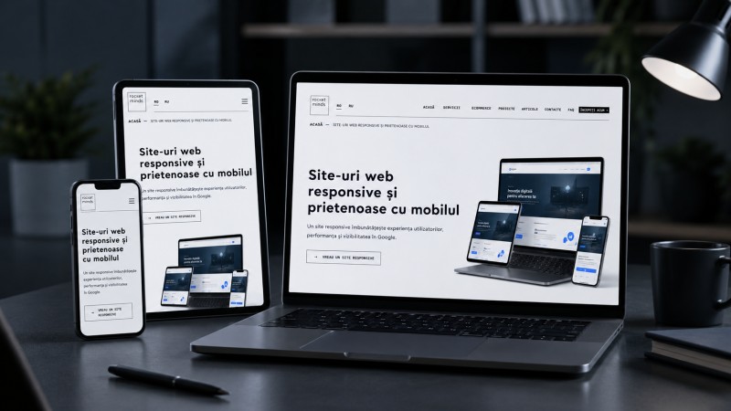 Site-uri web responsive și prietenoase cu mobilul | Rocket Minds