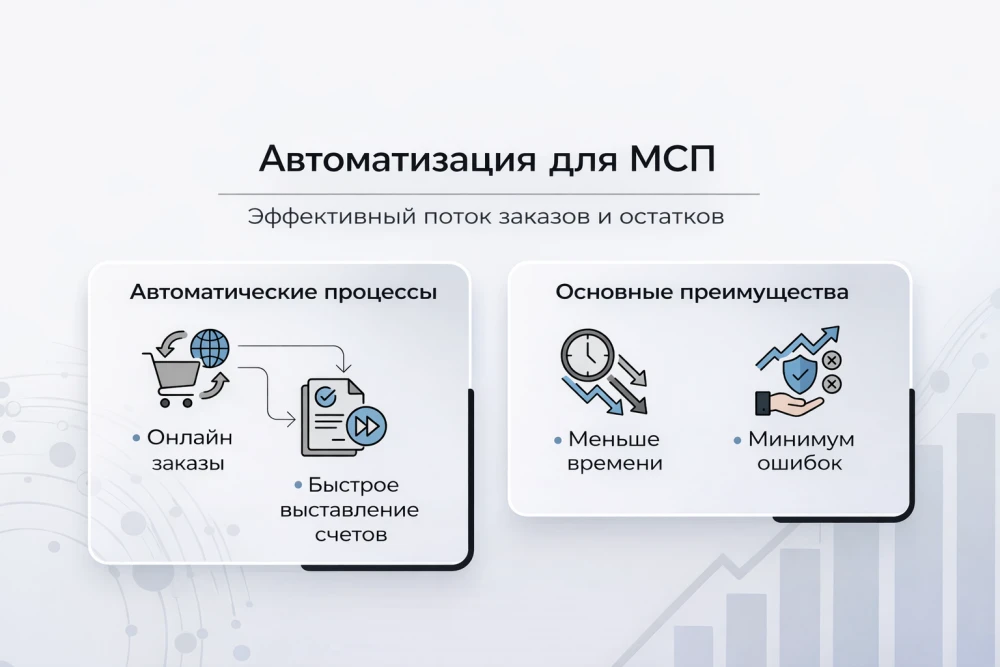 Инфографика: Интеллектуальные решения для автоматического управления заказами и запасами в малом и среднем бизнесе