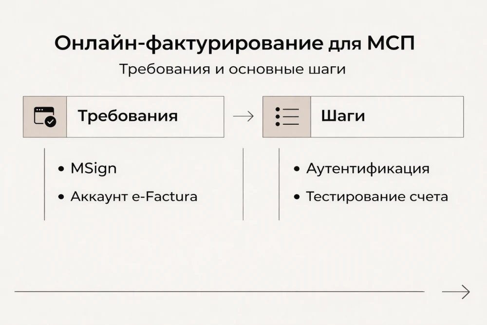 Инфографика: Как малая фирма в Молдове выписывает счета онлайн — основные шаги